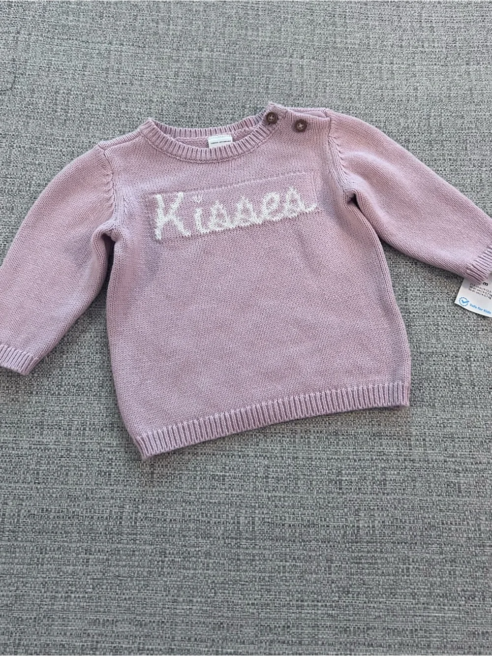 Carter’s Dusty Pink Knit Baby Cotton Sweater & Pants Set NWT. Size 3M